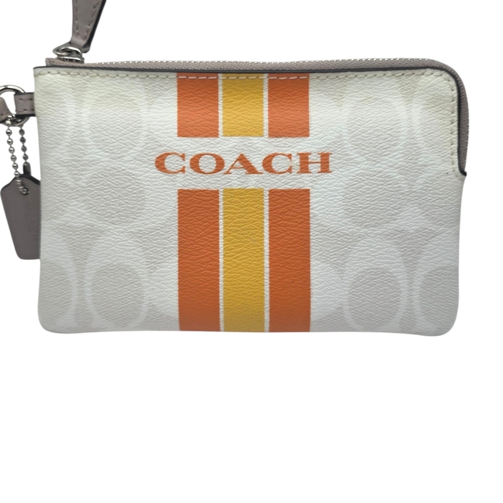 Coach Wristlet "Varsity" Corner Zip